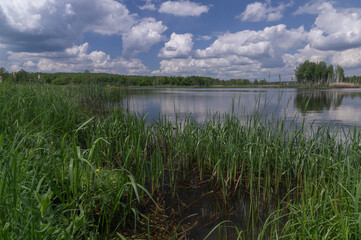 clouds over the lake