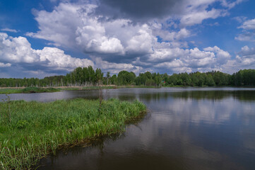 clouds over the lake