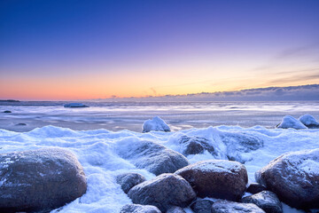 Sunrise colors of a cold day