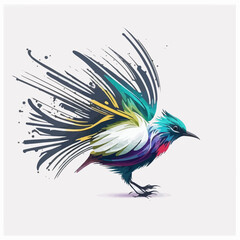 Bird Logo abstract design. Vector illustration on a light background