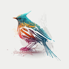 Bird Logo abstract design. Vector illustration on a light background