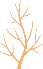 Fototapeta premium decoration side view of tree illustration.