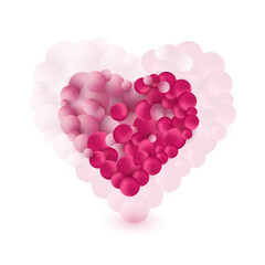 Bubble Pink heart background