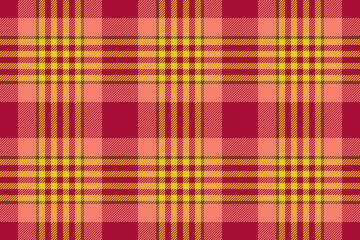 Plaid vector fabric. Textile pattern seamless. Background check texture tartan.