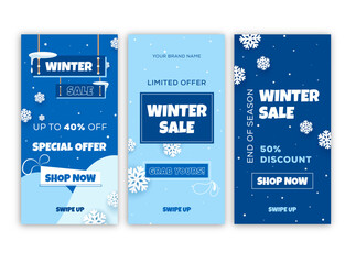 Winter sale story template