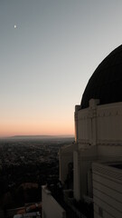 Fototapeta na wymiar Vista dall'osservatorio di Los Angeles al tramonto