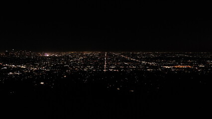 Panorama di Los Angeles di notte