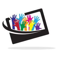 smart phone screen, hands