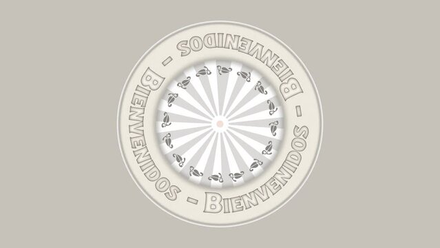 Bienvenidos boton redondo recurso movimiento para iniciar presentaci&oacute;n, post, blog, redes, video, web