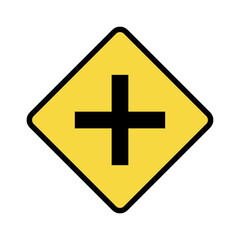 Road crossing signs, Brazilian road sign vector illustration.