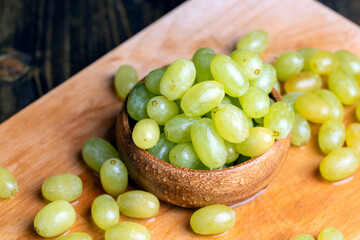 Fresh Sweet washed green grapes