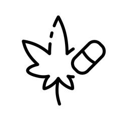 Medicines line icon. Disease, tablet, leaflet, immunity, thermometer, doctor, patient, treatment, prescription, recommendations, advice. Health concept. Vector black line icon