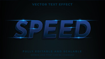 speed light neon glow 3d graphic style editable text effect