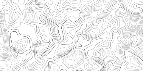 Topographic map background geographic line map with elevation assignments. Modern design with White background with topographic wavy pattern design.paper texture Imitation of a geographical map shades