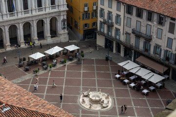 Bergamo poazza vecchia dall'alto del campanile