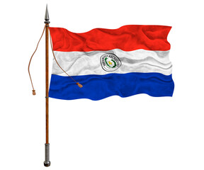 National flag  of Paraguay. Background  with flag  of Paraguay