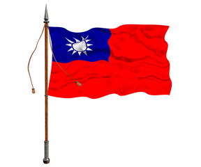 National flag  of Taiwan. Background  with flag  of Taiwan