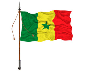 National flag of  Senegal Background  with flag of Senegal