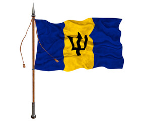 National flag of Barbados.. Background  with flag of Barbados.