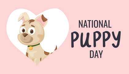National Puppy Day. concept illustration adopt a dog. vector.
