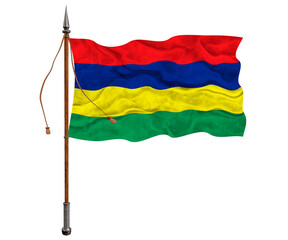 National flag of Mauritius. Background  with flag of Mauritius.