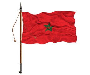 National flag of Morocco.. Background  with flag of Morocco.