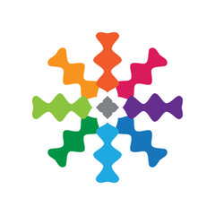 Obraz premium Abstract Circle Colorful Logo