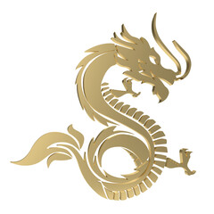 dragon zodiac for 2024 year 3d rendering