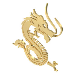 dragon zodiac for 2024 year 3d rendering