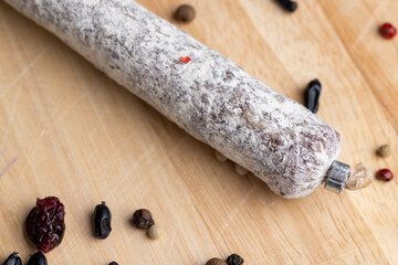 high-quality dried pork sausage with spices