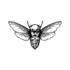 vector illustration of bee with eyes concept
