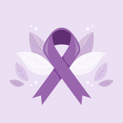 World Cancer Day Awareness Ribbon. Vector illustration.