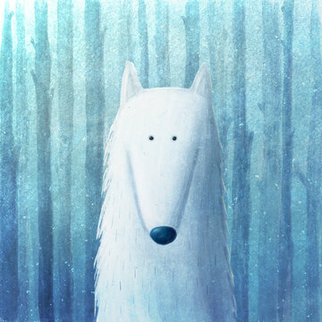 Lobo ilustraci&oacute;n infantil