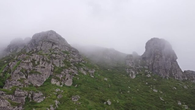 One of the peaks at Stara Planina mountain, Babin zub.
