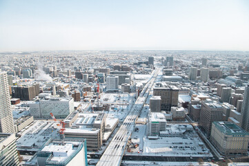 北海道　札幌　冬景色　素材