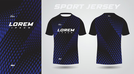 black blue t-shirt sport jersey design - obrazy, fototapety, plakaty