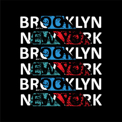 Brooklyn colorfull design typography vector design text illustration t shirt Print