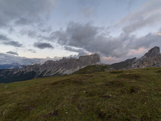 mountains in the morning with clouds