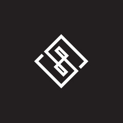 Obraz premium line logo abstract minimalist modern suitable for fashion company and consulting business on black background. 