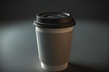 Closeup image cup of hot coffee, Hot cup Coffee and a coffee beans hot latte design commercial  illustration 