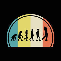 Funny Golf Evolution Retro Style.