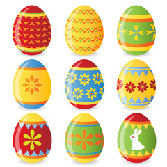 set of easter eggs