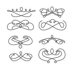 set of ornamental vector. wedding card decoration.