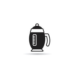 electric kettle icon on white background