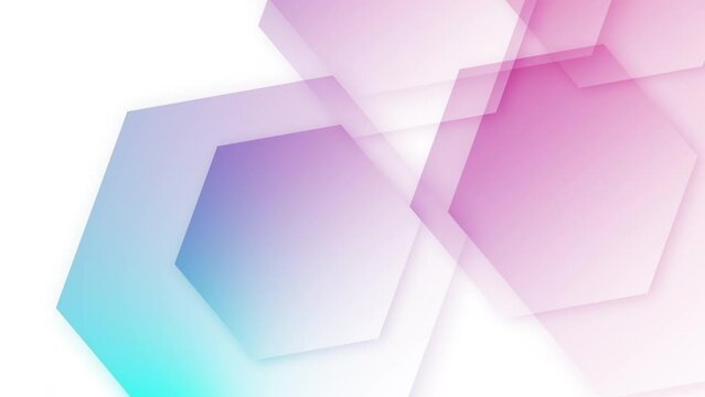 Abstract hexagons futuristic tech background. Seamless loop animation. 4K footage 3840x2160