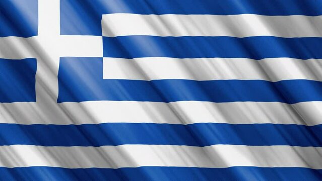 official waving flag of  greece, independence day concept, 4K