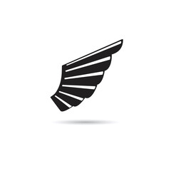 wing badge icon vector illustration