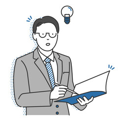 Review of reports of adult males in the workplace and illustrations associated with good idea images