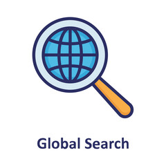 Global search, globe  Vector Icon which can easily modify or edit

