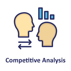 Competition, competitive analysis  Vector Icon which can easily modify or edit
